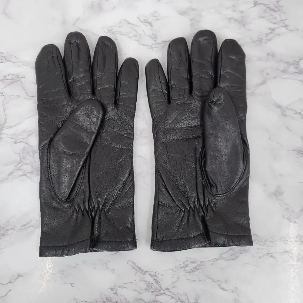 Preston & York Black Leather Driving Gloves